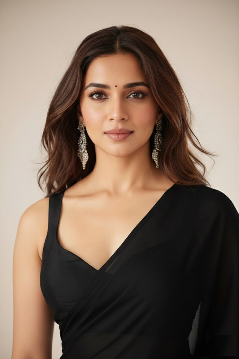 Women's Plain Pure Georgette Saree With Unstitched Blouse Piece (Rocky Aur Rani Ki Prem Kahani Alia Bhatt Saree) - Image 4