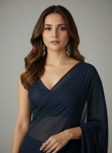 Rocky Aur Rani Ki Prem Kahani Alia Bhatt Plain Pure Georgette Saree With Unstitched Blouse Piece