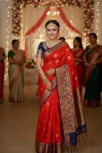 Woven, Floral Print, Geometric Print, Border Banarasi Jacquard, Brocade Saree
