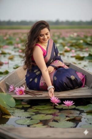 Woven, Floral Print, Geometric Print, Border Banarasi Jacquard, Brocade Saree